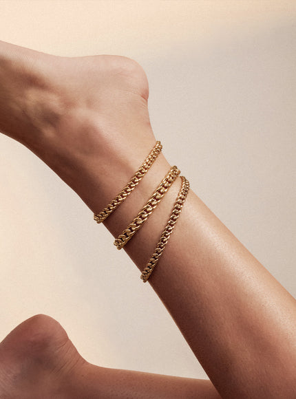 Zoe Lev 14K Gold Large Miami Cuban Link Anklet