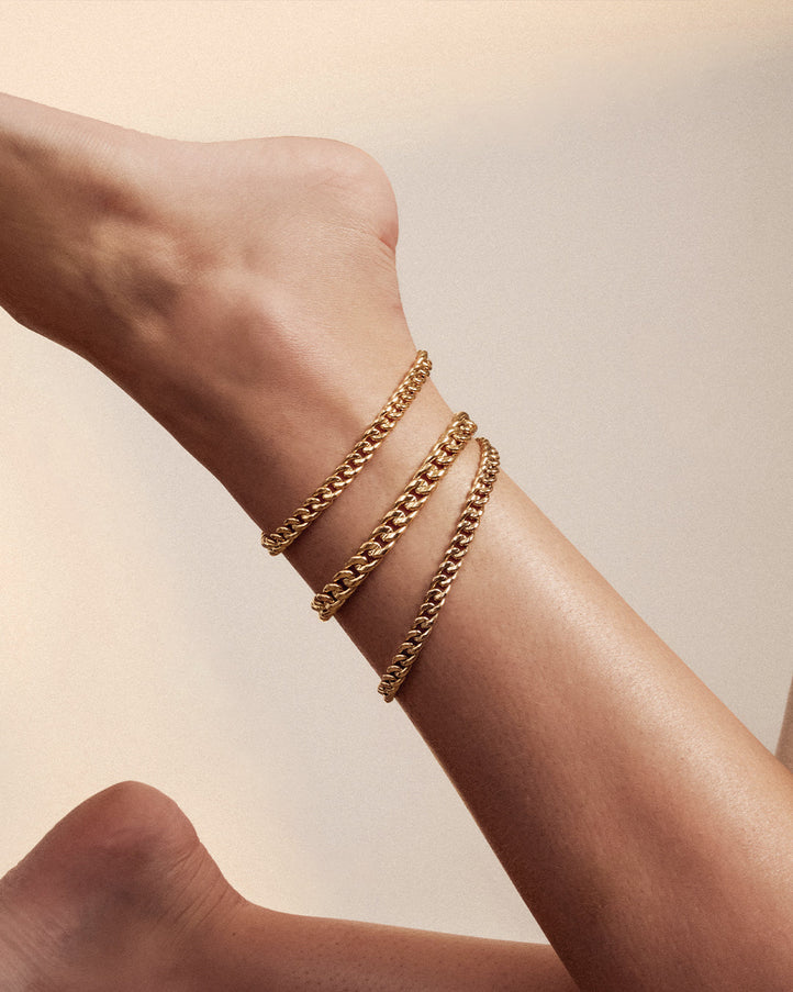 Zoe Lev 14K Gold Large Miami Cuban Link Anklet
