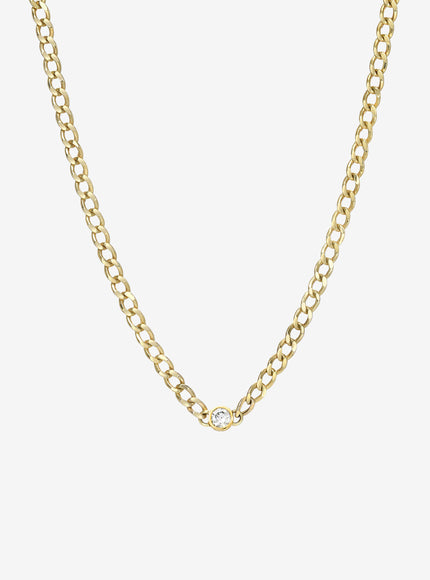 Zoe Lev Cuban Link Bezel Diamond Choker