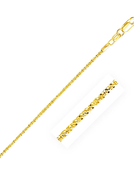 14k Yellow Gold Sparkle Chain 1.5mm