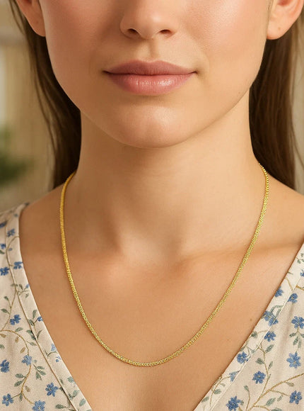 14k Yellow Gold Sparkle Chain 1.5mm