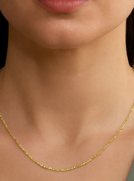 14k Yellow Gold Sparkle Chain 1.5mm