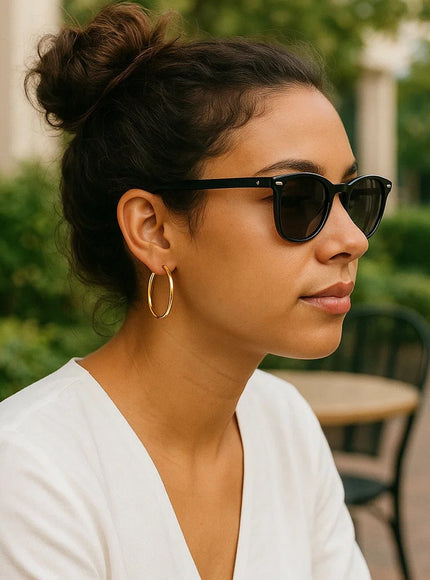 14k Yellow Gold Polished Hoop Earrings (25 mm)