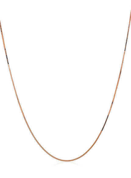 14k Rose Gold Classic Box Chain 0.45mm