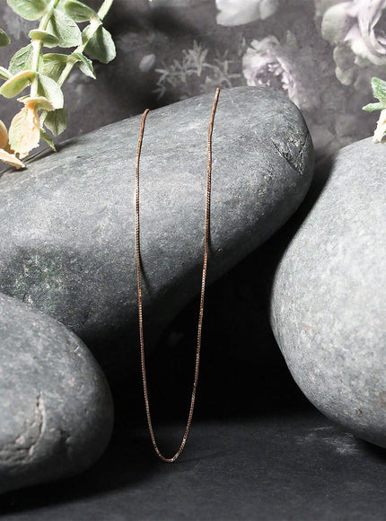 14k Rose Gold Classic Box Chain 0.45mm