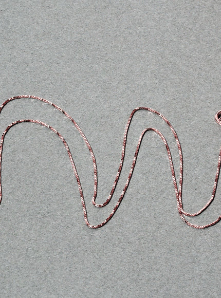 14k Rose Gold Classic Box Chain 0.45mm
