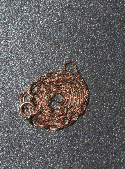 14k Rose Gold Classic Box Chain 0.45mm
