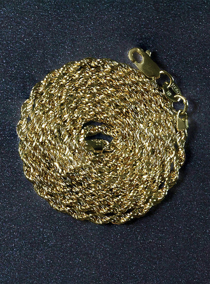 2.0mm 14k Yellow Gold Light Rope Chain