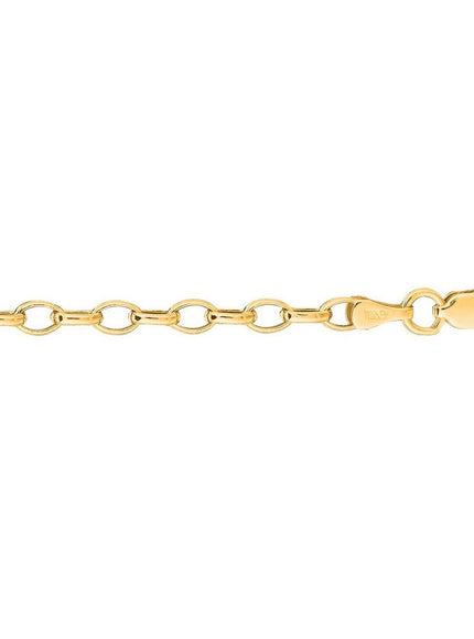 4.6mm 14k Yellow Gold Oval Rolo Chain