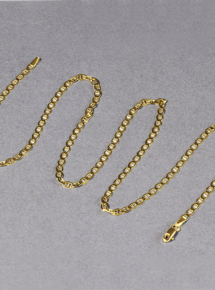 3.2mm 10k Yellow Gold Mariner Link Chain
