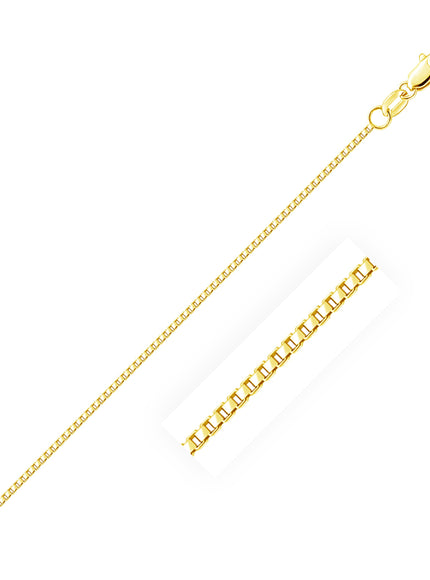 10k Yellow Gold Octagonal Box Chain 1.2mm
