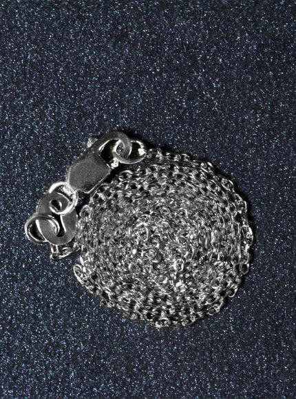 14k White Diamond Cut Cable Link Chain 0.8mm