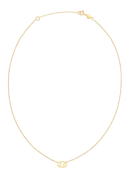 14K Yellow Gold Cancer Necklace