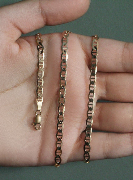 4.5mm 14k Yellow Gold Mariner Link Chain