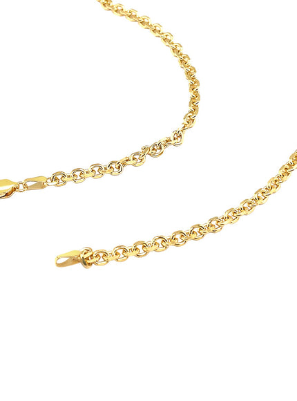4.0mm 14k Yellow Gold Diamond Cut Cable Link Chain