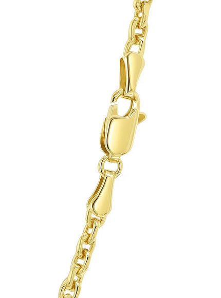 4.0mm 14k Yellow Gold Diamond Cut Cable Link Chain