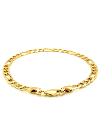4.6mm 14k Yellow Gold Lite Figaro Bracelet