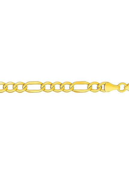 4.6mm 14k Yellow Gold Lite Figaro Bracelet