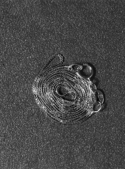 14k White Gold Classic Box Chain 0.6mm