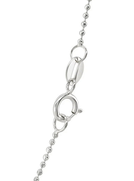 14k White Gold Diamond-Cut Bead Chain 1.0mm