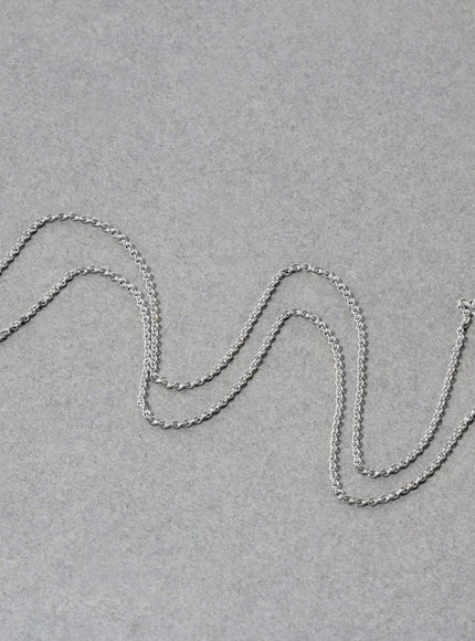 14k White Gold Round Cable Link Chain 1.2mm