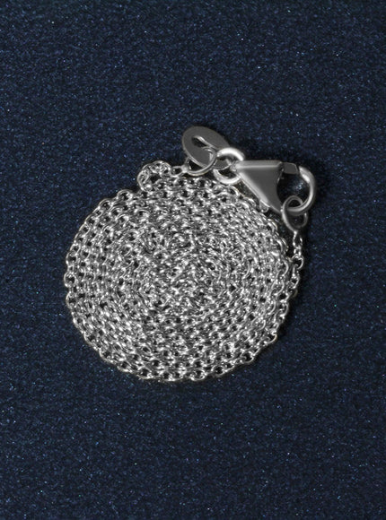 14k White Gold Round Cable Link Chain 1.2mm