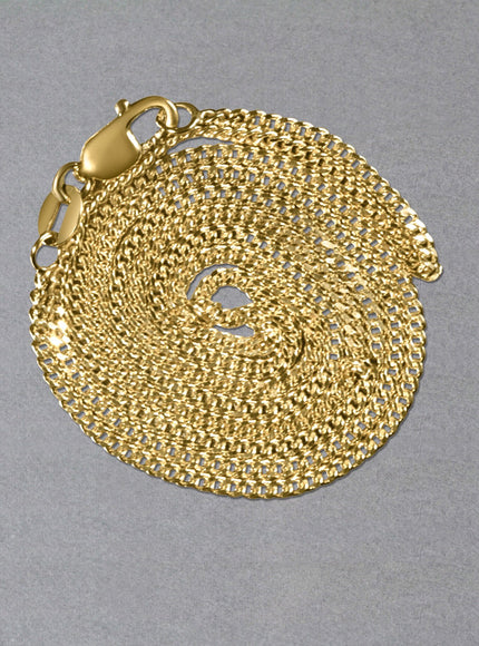 10k Yellow Gold Gourmette Chain 1.5mm