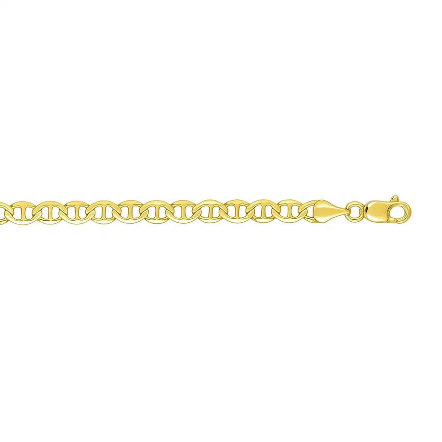 4.5mm 14k Yellow Gold Mariner Link Bracelet