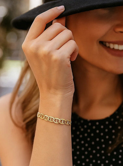 4.5mm 14k Yellow Gold Mariner Link Bracelet