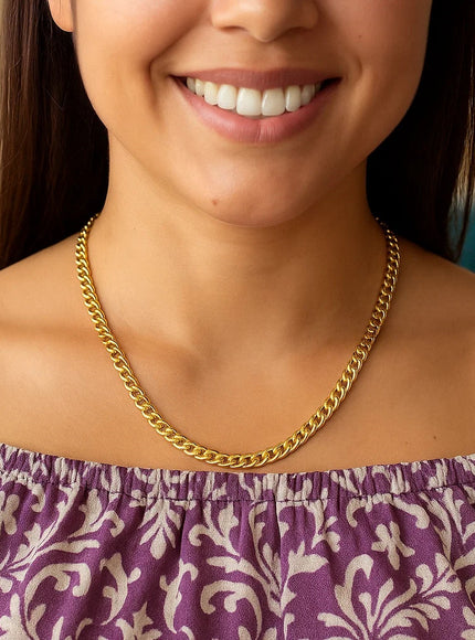 4.4mm 14k Yellow Gold Curb Chain