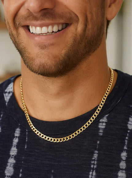 4.4mm 14k Yellow Gold Curb Chain