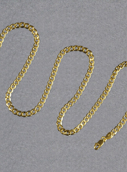 4.4mm 14k Yellow Gold Curb Chain