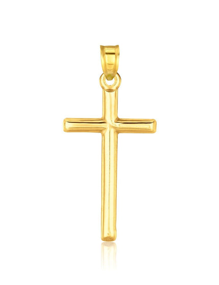 14k Yellow Gold High Polish Cross Pendant - Ellie Belle