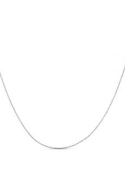 Double Extendable Diamond Cut Cable Chain in 14k White Gold (0.80mm)