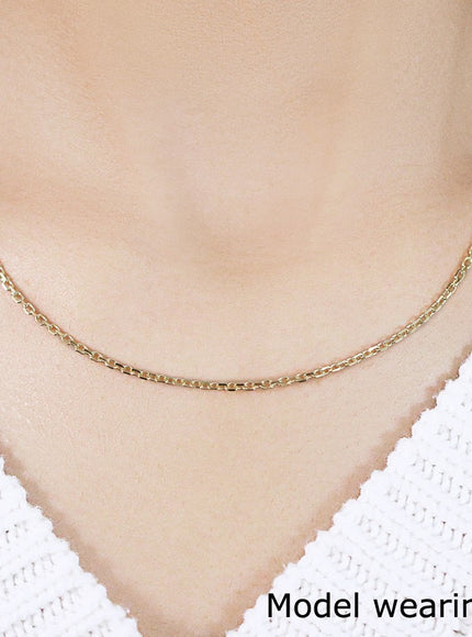 14k Yellow Gold Diamond Cut Cable Link Chain 1.8mm
