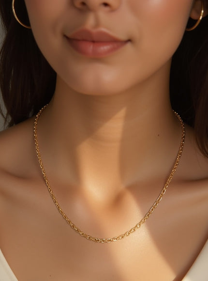 14k Yellow Gold Diamond Cut Cable Link Chain 1.8mm