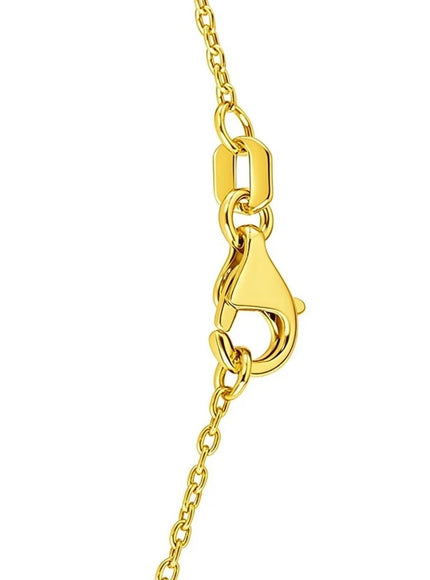 14k Yellow Gold Necklace with Circle Dangle Stations