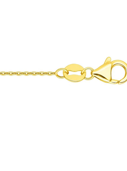 14k Yellow Gold Oval Cable Link Chain 0.97mm