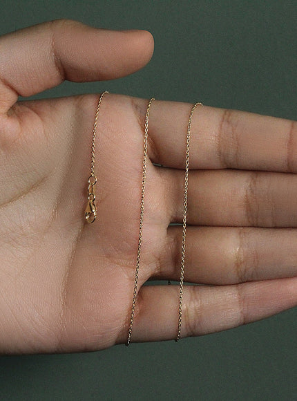 14k Yellow Gold Oval Cable Link Chain 0.97mm