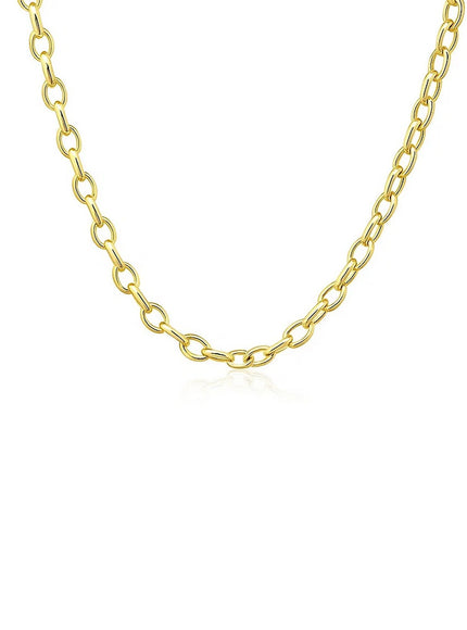 3.2mm 14k Yellow Gold Oval Rolo Chain