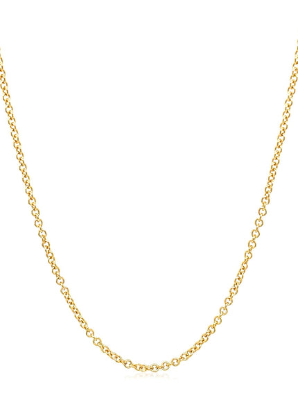 14k Yellow Gold Round Cable Link Chain 1.5mm