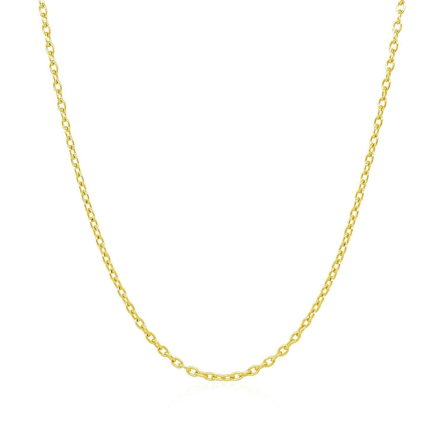 14k Yellow Gold Round Cable Link Chain 1.5mm - Ellie Belle