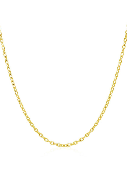14k Yellow Gold Round Cable Link Chain 1.5mm