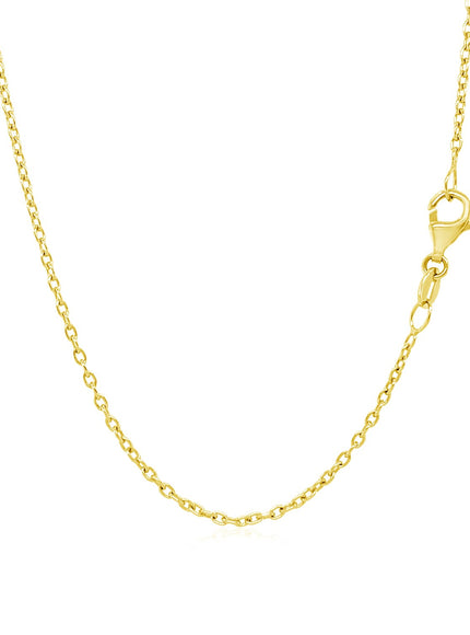 14k Yellow Gold Round Cable Link Chain 1.5mm