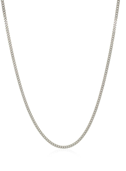 10k White Gold Gourmette Chain 1.5mm
