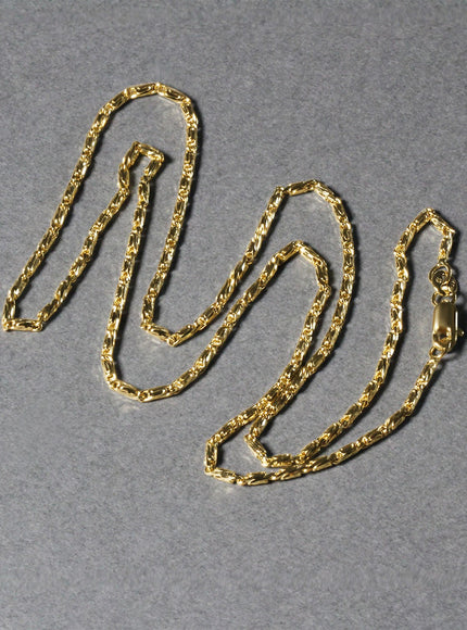 Diamond Cut Fancy Links Pendant Chain in 14k Yellow Gold (1.5mm)