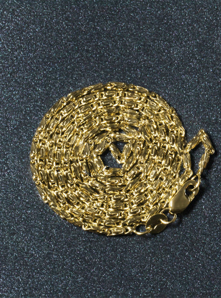 Diamond Cut Fancy Links Pendant Chain in 14k Yellow Gold (1.5mm)