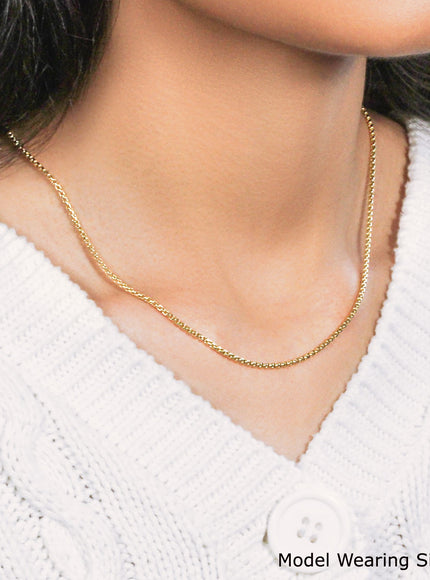 14k Yellow Gold Round Box Chain 1.7mm