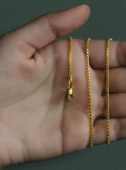 14k Yellow Gold Round Box Chain 1.7mm