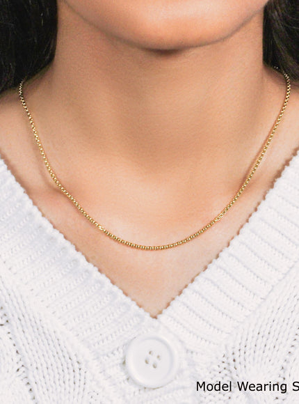 14k Yellow Gold Round Box Chain 1.7mm